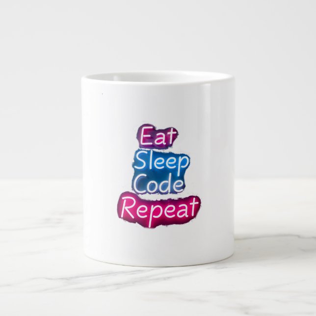 Wiederholung des Sleep-Codes Jumbo-Tasse (Vorderseite)