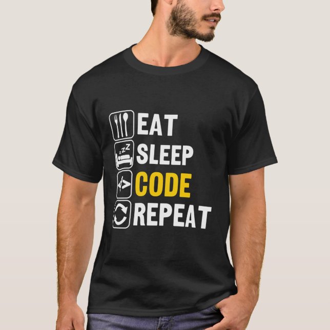 Wiederholung des Sleep-Codes T-Shirt (Vorderseite)