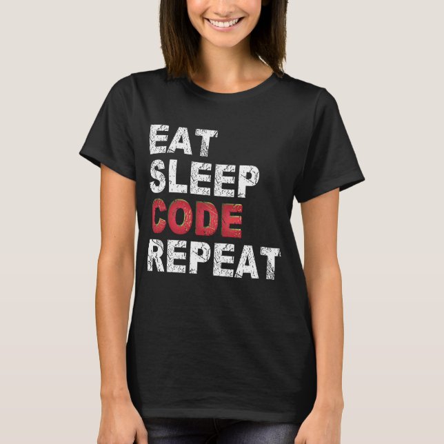 Wiederholung des Sleep-Codes T-Shirt (Vorderseite)