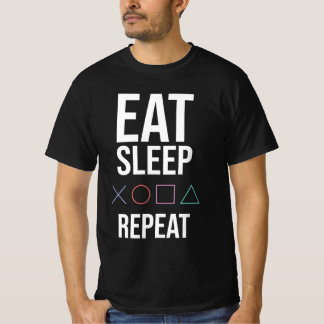 Wiederholung des Sleep Game-Spiels - Weiße Х О ☐. T-Shirt