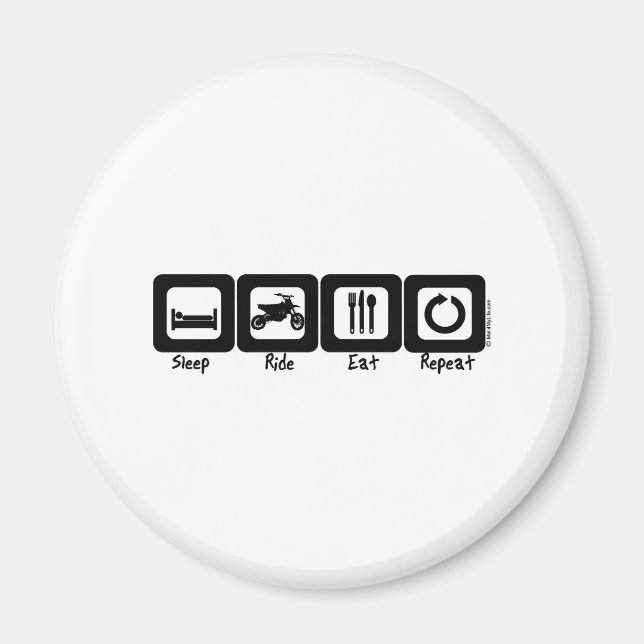 Wiederholung des Sleep Ride-Essens Magnet (Vorne)