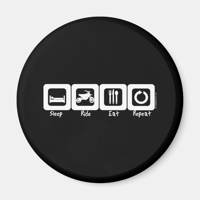Wiederholung des Sleep Ride-Essens Magnet (Vorne)