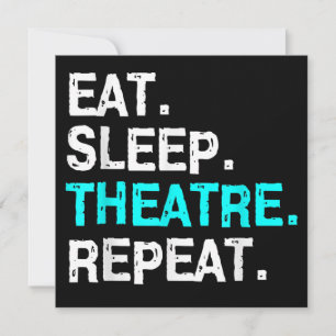 Wiederholung des Sleep Theaters essen Feiertagskarte