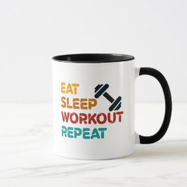 Wiederholung des Sleep Workout Tasse