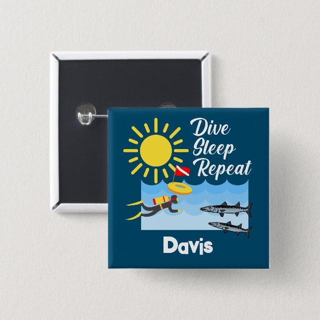 Wiederholung des Tauchgangs - Schaltfläche Platz Button (Vorne & Hinten)