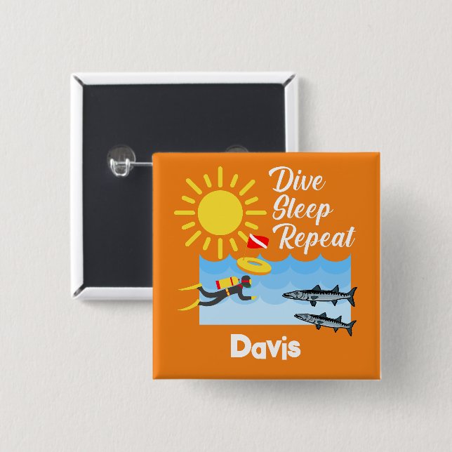 Wiederholung des Tauchgangs - Schaltfläche Platz Button (Vorne & Hinten)