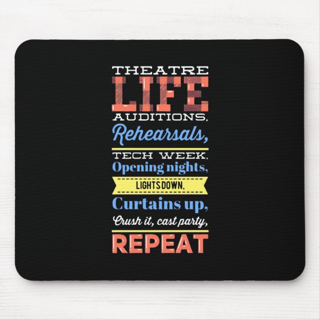 Wiederholung des Theaterlebens Mousepad (Vorne)