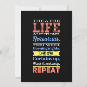 Wiederholung des Theaterlebens Save The Date