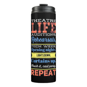 Wiederholung des Theaterlebens Thermosbecher