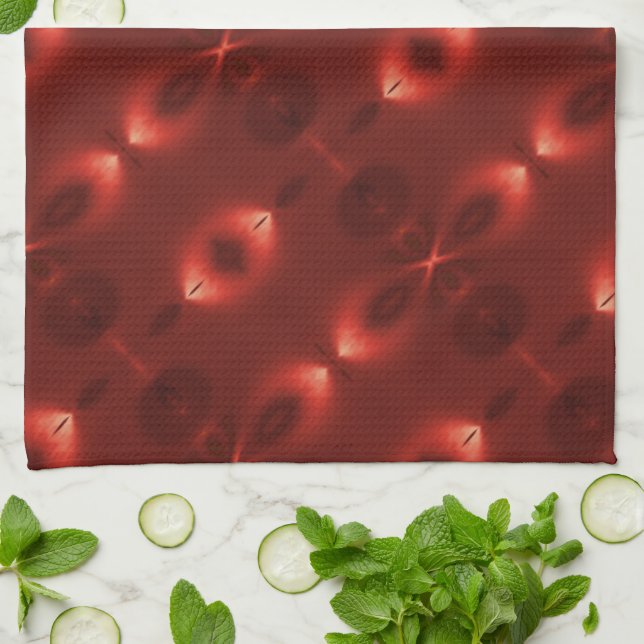 Wiederholung des weichen Gefälles Oval "unendlich  Geschirrtuch (Gefaltet)