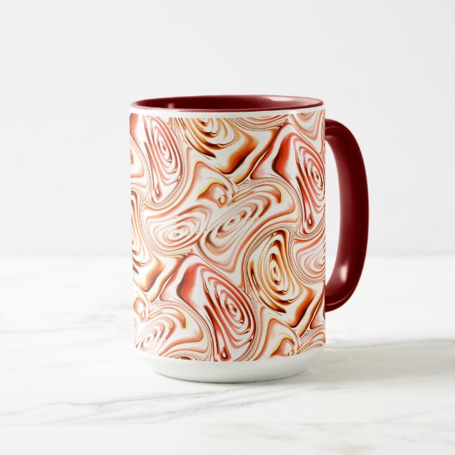 Wiederholung, die eine rötliche Blume oder einen S Tasse (VorderseiteRechts)
