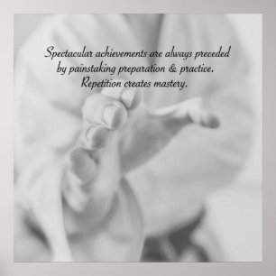 Wiederholung schafft Beherrschung Poster