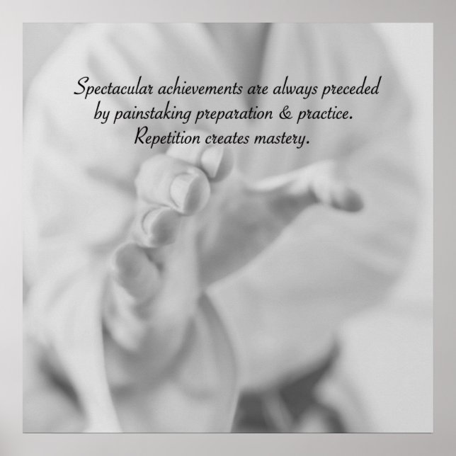 Wiederholung schafft Meisterschaft. Poster (Vorne)