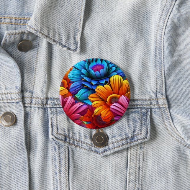 Wiederholung von 3d-farbigen Blume Button (Beispiel)