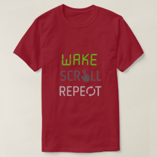 Wiederholung von Rollen geweckt - Digitale Routine T-Shirt