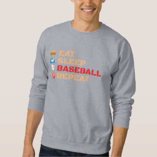Wiederholung von Schlaf-Baseball Sweatshirt