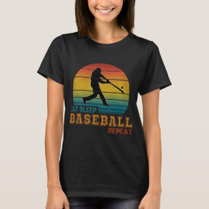 Wiederholung von Schlaf-Baseball T-Shirt