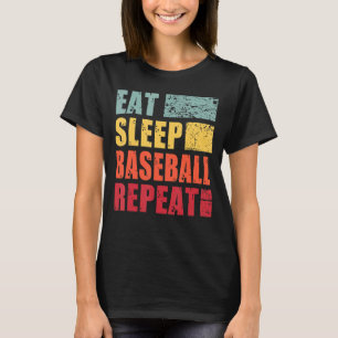 Wiederholung von Schlaf-Baseball T-Shirt
