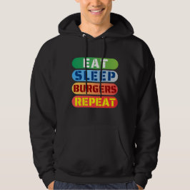 Wiederholung von Schlaf-Burgern Hoodie