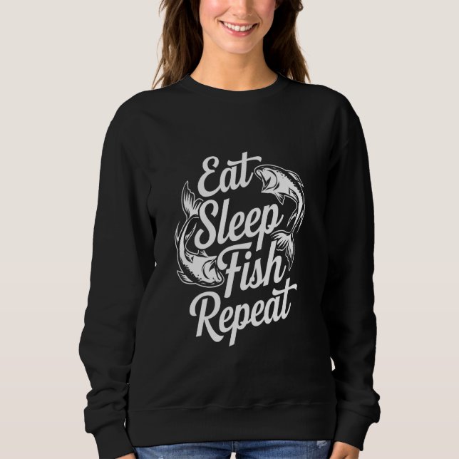 Wiederholung von Schlaf-Fischen Sweatshirt (Vorderseite)