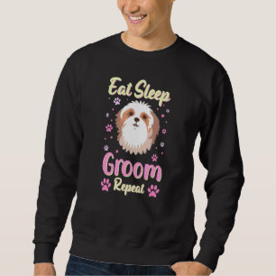 Wiederholung von Schlaf-Groom - Hunde-Groomer Pet Sweatshirt