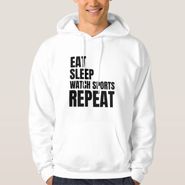 Wiederholung von Sleep-Uhr-Sportaktivitäten Hoodie (Vorderseite)