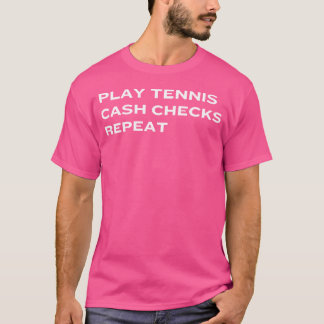 Wiederholung von Tennis-Cash-Karos T-Shirt