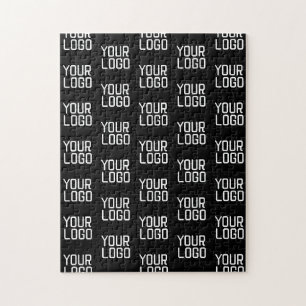 Wiederholungsmuster mit Ihrem Logo bearbeitbare Vo Puzzle