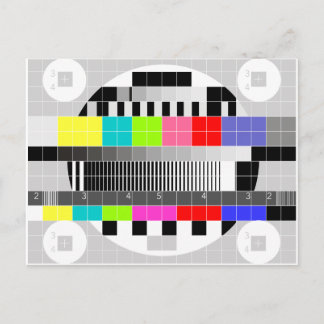 Wiederholungsprüfmuster für mehrfarbiges TV-Signal Postkarte