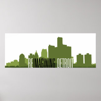Wiedermagining Detroit Poster (24"x9")