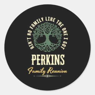 Wiedersehen 2025-Familie-Matching-Design - Perkins Runder Aufkleber