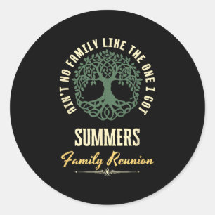 Wiedersehen 2025-Matching-Design der Familie - Sum Runder Aufkleber