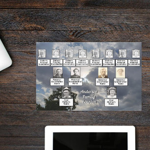 Wiedersehen 3 Generation Wolken und Bäume Einladung