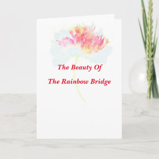 Wiedersehen an der Rainbow Bridge Gedicht-Faltkart Karte