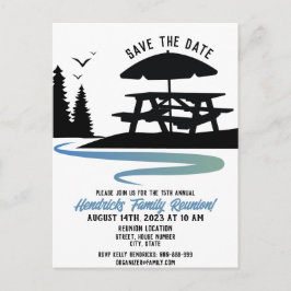 Wiedersehen-Ankündigung der Familie Postkarte