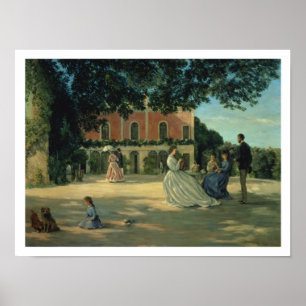 Wiedersehen auf der Terrasse von Meric, 1867 Poster