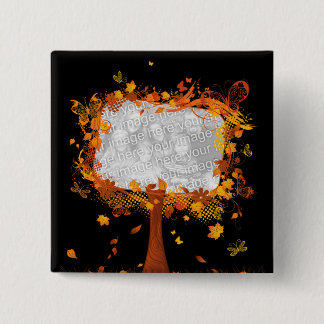 Wiedersehen Autumn Tree Foto Frame Button