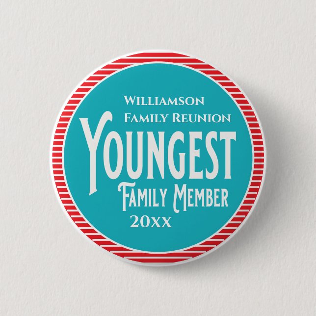 Wiedersehen Award der Familie Jüngster Familienang Button (Vorderseite)