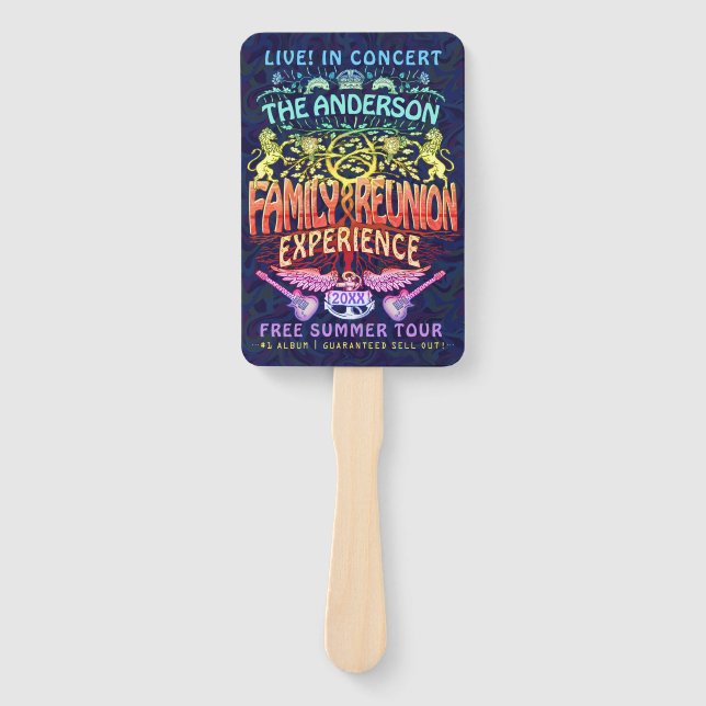 Wiedersehen Band Retro 70er Concept Logo Neon Fächer (Vorderseite)