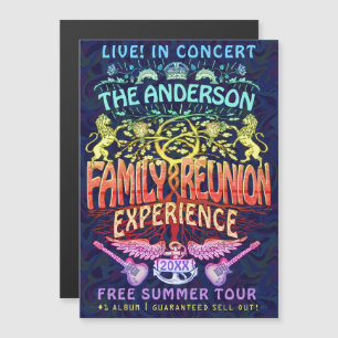 Wiedersehen Band Retro 70er Concept Logo Neon Magneteinladung