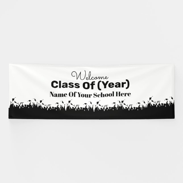 Wiedersehen-Banner der großen Klasse Graduiert Sil Banner (Horizontal)