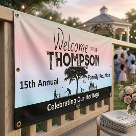 Wiedersehen-Banner der Pastelfamilie Banner