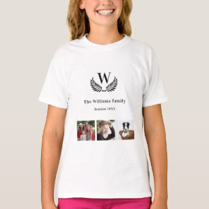 Wiedersehen benutzerdefiniertes Foto-Collage-Monog T-Shirt
