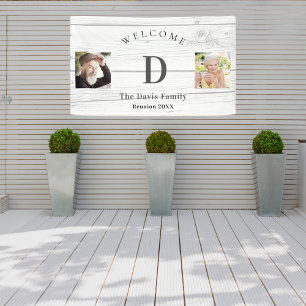 Wiedersehen-benutzerdefiniertes Foto-Monogramm-Beg Banner