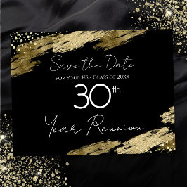 Wiedersehen Black and Gold Elegant Postcard der 30 Postkarte