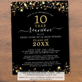 Wiedersehen Black Gold Stars Einladung zur Budget 