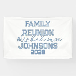 Wiedersehen Blau-Weiß-Party der Familie Lake House Banner