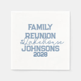 Wiedersehen Blau-Weiß-Party der Familie Lake House Serviette