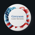 Wiedersehen-Buttons für die Familie Rot Weiß und B Button<br><div class="desc">Feiern Sie Ihr nächstes Familienfest mit diesen Wiedersehen-Buttons, die eine wunderschöne Aquarellfarbe mit amerikanischer Fahne in fett rot, weiß und blau haben. Diese Buttone sind perfekt als Abzeichen für die Ansammlung, die für die ganze Familie sorgen. Sie sind eine sinnvolle und unterhaltsame Ergänzung zu Ihrem individuellen Wiedersehen-Swag. 🌳 Personalisierte Touch...</div>