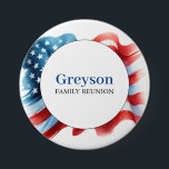 Wiedersehen-Buttons für die Familie Rot Weiß und B Button<br><div class="desc">Feiern Sie Ihr nächstes Familienfest mit diesen Wiedersehen-Buttons, die eine wunderschöne Aquarellfarbe mit amerikanischer Fahne in fett rot, weiß und blau haben. Diese Buttone sind perfekt als Abzeichen für die Ansammlung, die für die ganze Familie sorgen. Sie sind eine sinnvolle und unterhaltsame Ergänzung zu Ihrem individuellen Wiedersehen-Swag. 🌳 Personalisierte Touch...</div>